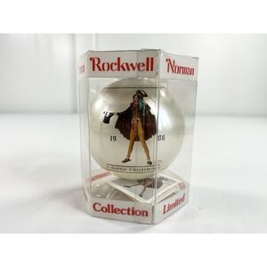 New Vintage 1986 Norman Rockwell Dave Grossman Christmas 3" Ornament 12th Ltd Ed